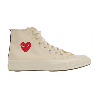 Comme des Garçons PLAY x Converse Chuck 70 High 'Small Red Heart - Beige'