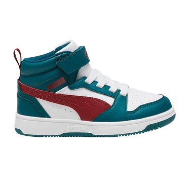 Puma Rebound V6 Mid Little Kid 'Cold Green Intense Red'