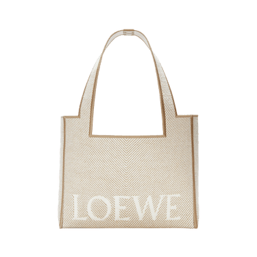 LOEWE ロエベ 24FW EXCRUGER CARD FONT LARGE CANVAS TOTE BAG XXL Puzzle Fold tote in canvas Multicolor - LOEWE