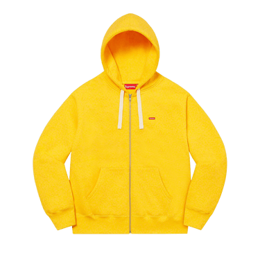 Buy Supreme Small Box Drawcord Zip Up Hooded Sweatshirt 'Yellow