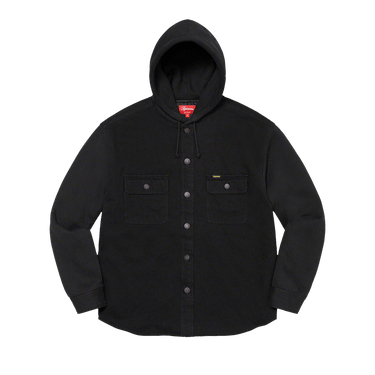 Buy Supreme Fleece Hooded Denim Shirt 'Black' - FW22S14 BLACK | GOAT