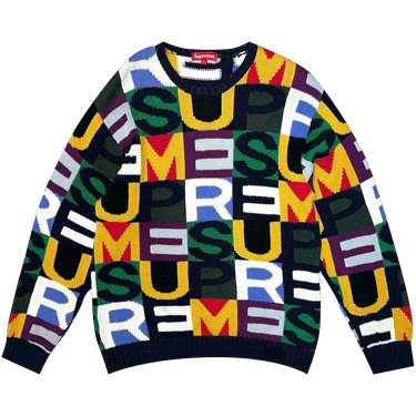 Buy Supreme Big Letters Sweater 'Multi' - FW190105 MULTI | GOAT