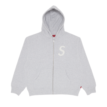Size xl Supreme S Logo Zip Up Hooded Sweatshirt 'Ash Grey'