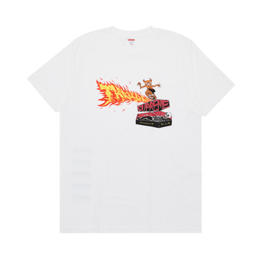 Size xl Supreme x Thrasher Back Tail Tee White