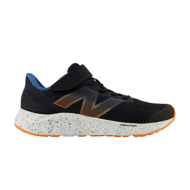 New Balance Fresh Foam Arishi v4 Bungee Lace Top Strap Little Kid 'Black Blue Blaze Orange'