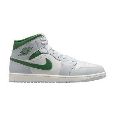 Air Jordan 1 Mid 'Summit White Lucky Green'