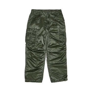 Supreme Washed Flight Satin Cargo Pant Black Men's - FW24 - US