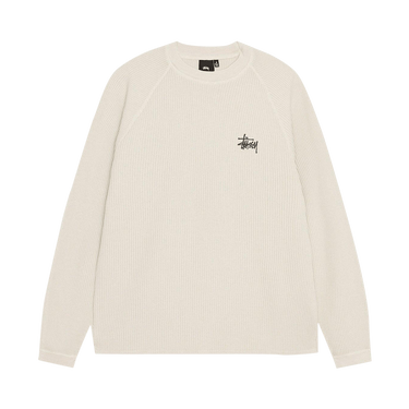 Buy Stussy Raglan Thermal Long-Sleeve Crew 'Bone' - 1140356