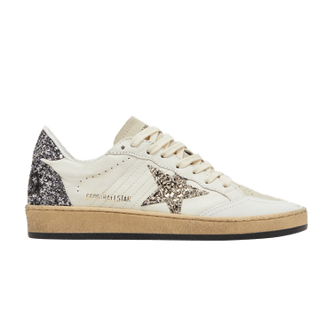 Buy Golden Goose Wmns Ball Star 'White Beige Silver Glitter