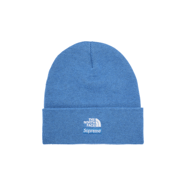 SUPREME®/THE NORTH FACE® BEANIE in Blue Cuffed Logo Knit Hat Cap FW24 Wool  Blend | eBay