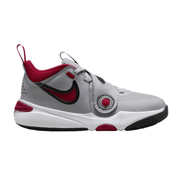 Nike Team Hustle D11 PS 'Cement Grey Gym Red'