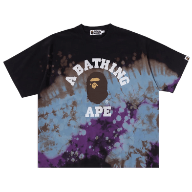 Buy BAPE Tie Dye College Relaxed Fit Tee 'Black' - 1K80 109 003