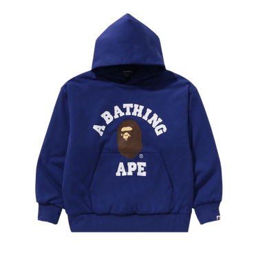 BAPE College Puffy Relaxed Fit Pullover Hoodie 'Blue'