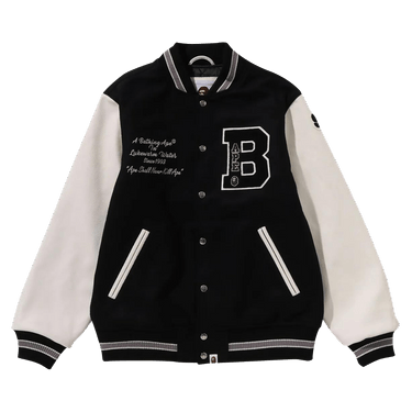 BAPE Embroidery Varsity Jacket 'Black'