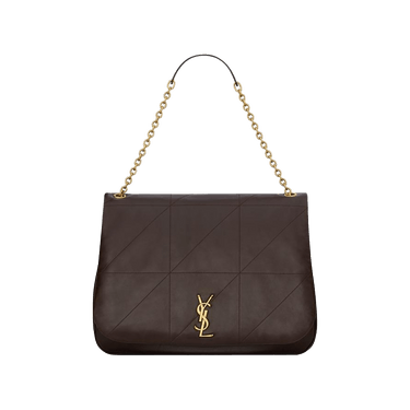 Saint Laurent Logo Plaque Shoulder Bag 'Dark Sweet Chocolate'