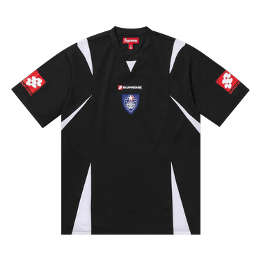 Buy Supreme Crest Soccer Jersey 'Black' - FW24KN15 BLACK | GOAT
