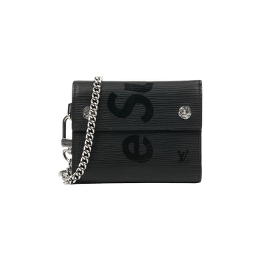 小物 Louis VuittonxSupreme Chain Wallet Black 1518058_00.png.png