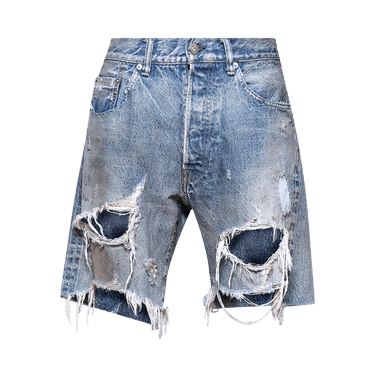 Buy SAINT Mxxxxxx Damage Denim Shorts 'Blue' - SM YS8 0000 054 | GOAT