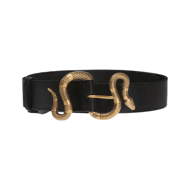 Buy Gucci Leather Belt With Snake Buckle 'Black' - 458935 CVE0T