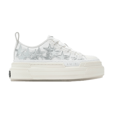 Buy Amiri Wmns Stars Platform Court Low 'White Silver