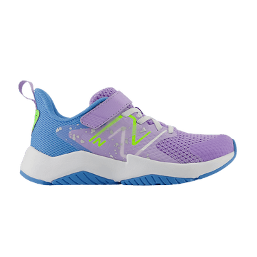 New Balance Rave Run v2 Bungee Lace Top Strap Big Kid 'Paint Splatter Pack - Lilac Glo Blue Pixel Green'