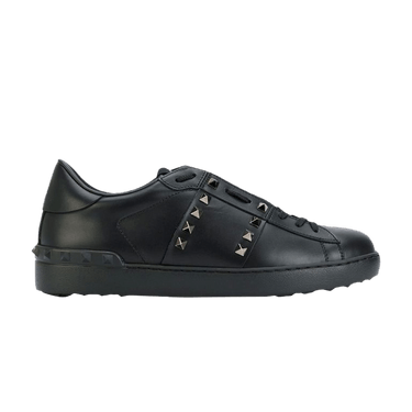 スニーカー VALENTINO BLACK LEATHER ROCKSTUD UNTITLED SNEAKERS 11613218_52388484_600.jpg