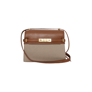 Saint Laurent Manhattan Mini Crossbody Bag 'Desert Dust/Brick'