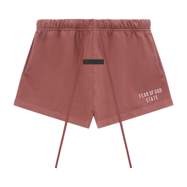 Fear of God Essentials Heavy Jersey Soccer Short 'Crimson'