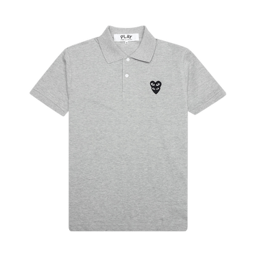 Comme des Garçons PLAY Stacked Heart Polo Shirt 'Grey/Black'