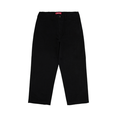 Buy Supreme Washed Herringbone Chino Pant 'Black' - FW24P25 Buy Supreme Washed Herringbone Chino Pant 'Black' - FW24P25