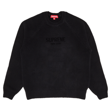 Size xl Supreme Flocked Logo Sweater 'Black'