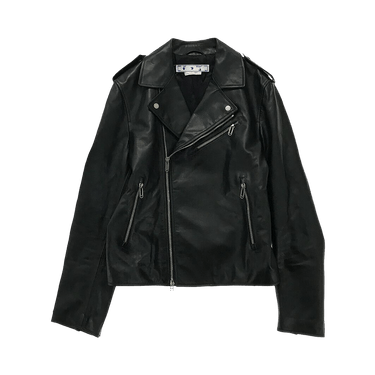 Off-White Diag Tab Biker Jacket 'Black/White'