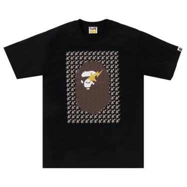 BAPE Sta Houndstooth Ape Head Tee 'Black/Brown'
