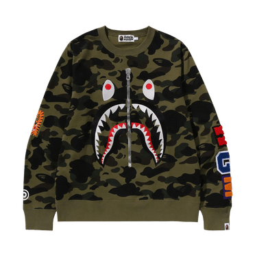 BAPE 1st Camo Shark Crewneck 'Green'