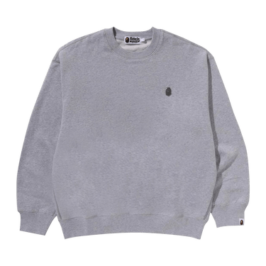 BAPE One Point Relaxed Fit Crewneck Sweatshirt 'Grey'