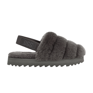 Buy UGG Wmns Super Fluff Slipper 'Charcoal' - 1121751 CHRC | GOAT
