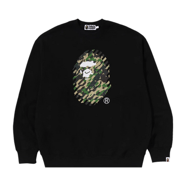 Buy BAPE ABC Camo Ape Head Relaxed Fit Crewneck Sweatshirt 'Black