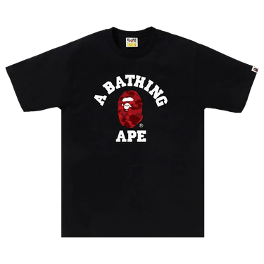 BAPE Color Camo College Tee 'Black/Red'