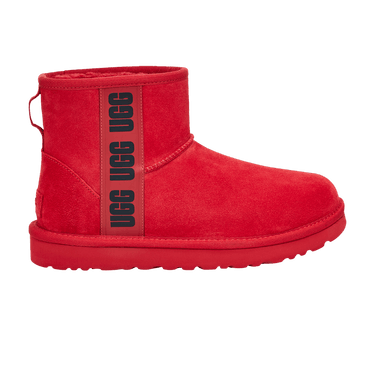 UGG Wmns Classic Mini 'Side Logo - Samba Red'