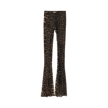 Buy Jean Paul Gaultier Leopard Print Mesh Flare Trousers Buy Jean Paul Gaultier Leopard Print Mesh Flare Trousers