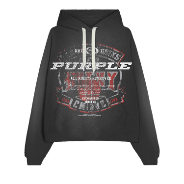 PURPLE BRAND Fleece Pullover Hoodie 'Black'