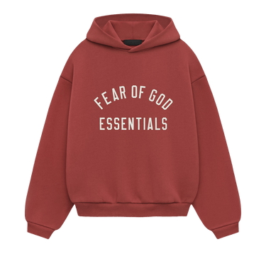 Fear of God Essentials Kids Fleece Hoodie 'Crimson'