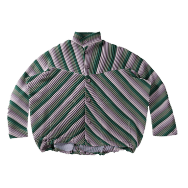 Buy Homme Plissé Issey Miyake RB Stripes 2 Blouson 'Green