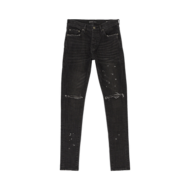 PURPLE BRAND Over Spray Skinny Jeans 'Black'