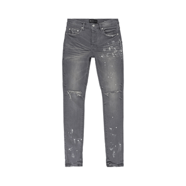 PURPLE BRAND Worn Knee Slit Skinny Jeans 'Grey'