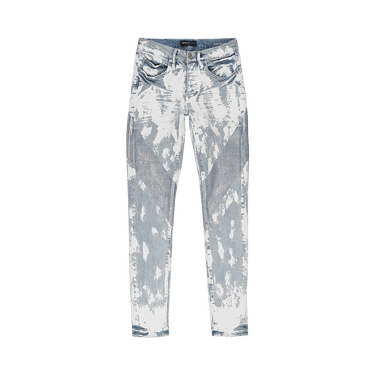 PURPLE BRAND Light Crackle Paint With Foil Skinny Jeans 'Indigo'