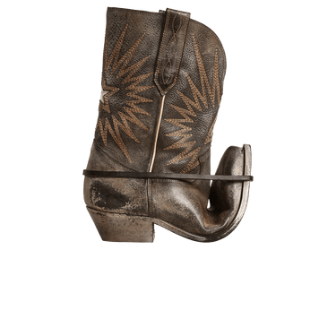 Golden Goose Low Wish Star Boot 'Black Ecru Silver'
