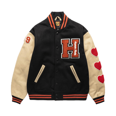 Buy Human Made Varsity Jacket 'Black' - HM28JK016 BLAC | GOAT