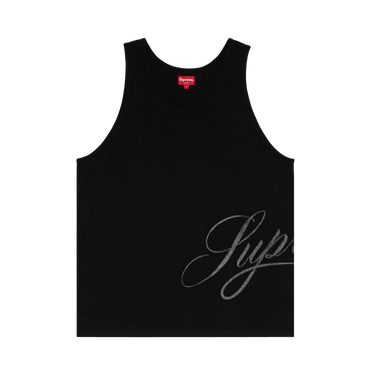 Buy Supreme Mesh Script Tank Top 'Black' - SS21KN84 BLACK | GOAT