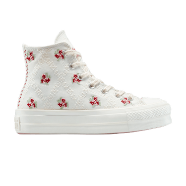 Converse Wmns Chuck Taylor All Star Lift Platform High 'Cross Stitch Roses'